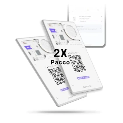 Immagine di Rolling Square AirCard Pro Wallet Tracker Card Bluetooth Compatibile Solo con Android Google Find My Device Localizzatore GPS Ricarica Wireless e ID Digitale, Gadget Tecnologici, Smart Tag