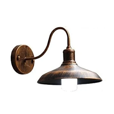Immagine di Moddeny IP54 impermeabile Bronzo antico applique da parete per esterni antiruggine casa colonica 9,44&quot; retro lanterna a collo di cigno portico garage