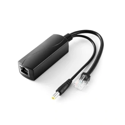 Immagine di Revotech Splitter PoE attivo 12V/1A Spina DC 5,5 * 2,1mm, Uscita da 48V a 12V/1A, 10/100Mbps conforme IEEE802.3af/at, Adattatore per telecamera IP non (PS5712P)