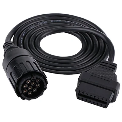 Immagine di Qiilu Connettore adattatore on board Diagnostics2 a 10 pin e 16 cavo diagnostico per ICOM D Moto