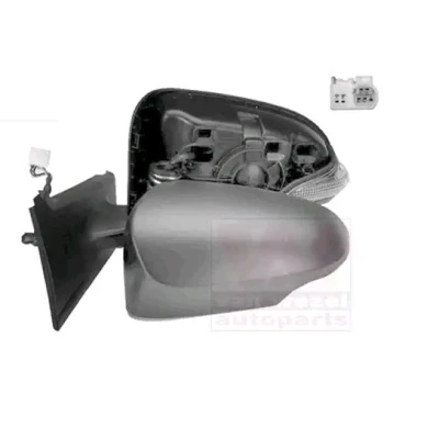 Immagine di Specchio retrovisore esterno Van Wezel 5437807 Sx con la prima mano completo, convesso, per regolazione elettrica specchio, termico