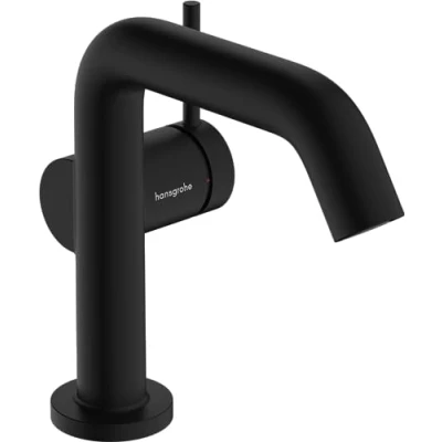 Immagine di hansgrohe Tecturis S Rubinetto per Lavabo Senza Scarico, Risparmio Energetico (Coolstart), Miscelatore Idrico (Ecosmart) con Altezza Bocca 110 Mm, Nero Opaco