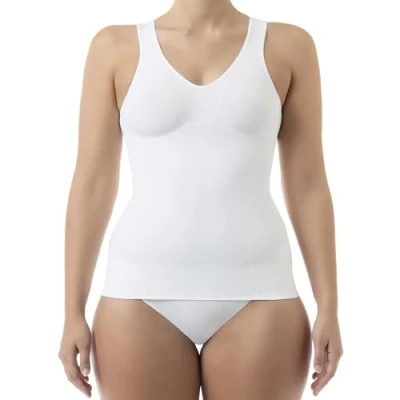 Immagine di FarmaCell Shape 607 (Bianco, XL) Canotta Microfibra Contenitiva Modellante Push up Seno