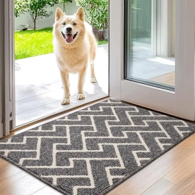 Immagine di Zerbino Interno 50x80cm,Tappeto Lavabile,Tappetino Entrata Asciugapassi Antiscivolo per Interni ed Esterni, Casa e Ufficio, Porta, Corridoio,Ingresso