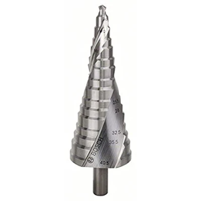 Immagine di Bosch Accessories 2608587427 HSS Punta a gradini 6 38.5 mm, 40.5 M10 M40 Lunghezza totale 125.5 mm Alberino 3 facce 1 pz.
