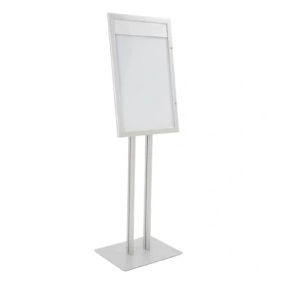 Immagine di Danieli Porta Menu da Esterno 4xA4 Bacheca a Leggio Espositore Terra Portamenu Magnetico, Scrivibile con Pannello Personalizzabile e Serratura, 2 Chiavi Incluse (4 x A4)