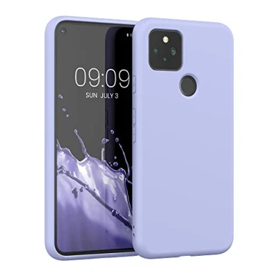 Immagine di kwmobile Custodia Compatibile con Google Pixel 5 Cover Back Case per Smartphone in Silicone TPU Protezione Gommata lavanda pastello