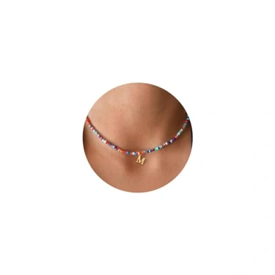 Immagine di TINGN collana di perle colorate con lettere per ragazze e donne realizzata a mano Y2k estetiche personalizzate boho catena gioielli compleanno adolescenti ragazze,