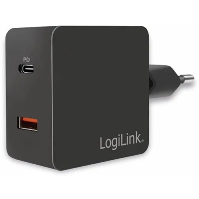 Immagine di LogiLink Caricatore USB 18 W Ambiente interno, presa di Corrente uscita max. 3000 mA Num. uscite: 2 x C® (Power Delivery), A