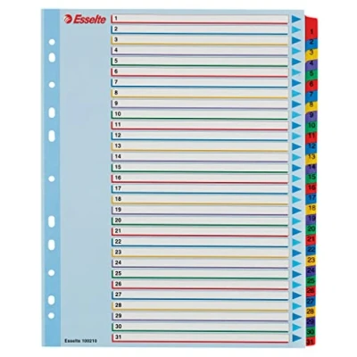 Immagine di ESSELTE Rubrica MYLAR numerica 1 31 con indice riscrivibile f.to A4 MAXI 100210
