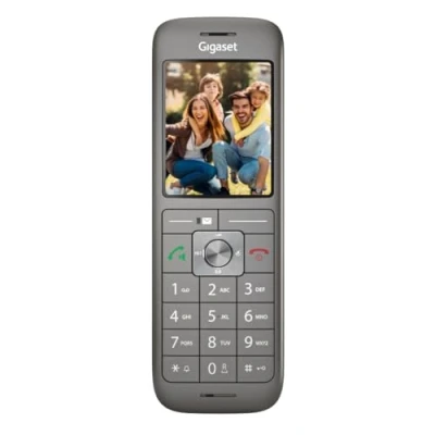 Immagine di Gigaset CL660HX Ricevitore DECT con base di ricarica Telefono cordless alta qualità per router e Compatibile Fritzbox audio brillante, antracite metallizzato