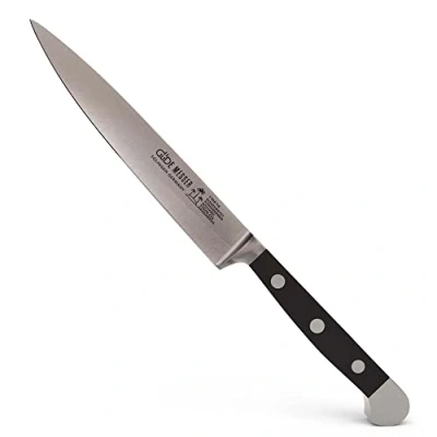 Immagine di Güde Zubereitungsmesser Serie Klingenlänge Pom Schwarz Solingen Coltello per filettare forgiato, 16 cm, Nero, Alpha Doppio Collarino, Fatto a Mano in Germania, Chrome Steel, 1.25 picometer