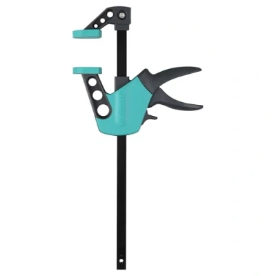 Immagine di wolfcraft Morsetto a una mano EASY, 300 mm i 3021000 per serrare in maniera rapida e senza fatica ideale progetti fai da te
