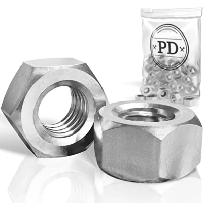 Immagine di PD® Dadi M12 (DIN 934 / ISO 4032) esagonali in acciaio inox A2 V2A Hex Nut Dado per viti, bulloni filettati e barre filettate 50 pezzi