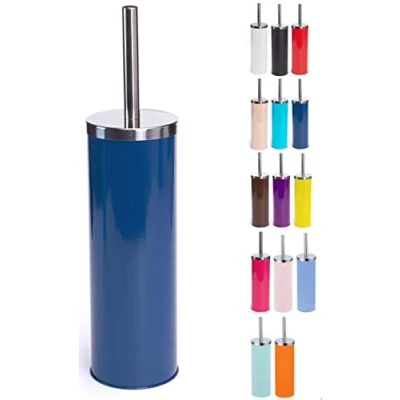 Immagine di MSV Scopino per WC &quot;Miami&quot; con contenitore igienico, colore: Blu scuro