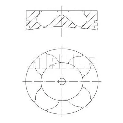 Immagine di MAHLE ORIGINAL 081 PI 00103 000 Pistone 84mm con porta fascia elastica, canale raffreddamento BMW: X3, X5, 1 Hatchback