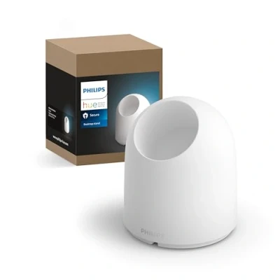 Immagine di Philips Hue Secure, Supporto da Tavolo per Telecamera di Sicurezza, Base Superfici Stabile, Bianco