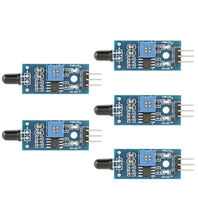 Immagine di sensore di fiamma a Infrarossi, 5PCS IR modulo rilevatore Smartsense per temperatura rilevamento compatibile con