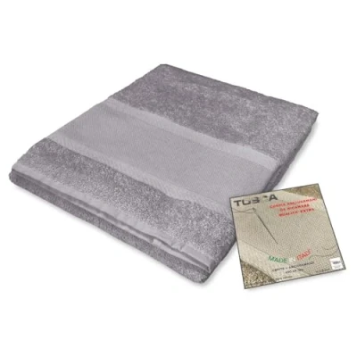 Immagine di Tex family Set Asciugamani Bagno Tosca © in Spugna di Cotone 100% da Ricamare Punto Croce 1+1 Viso e Ospite (Grigio)