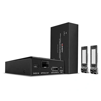 Immagine di LINDY KVM Extender per linvio a distanza di segnali monitor, mouse e tastiera da u Estensore Display Port 3840 x 2160 Pixel