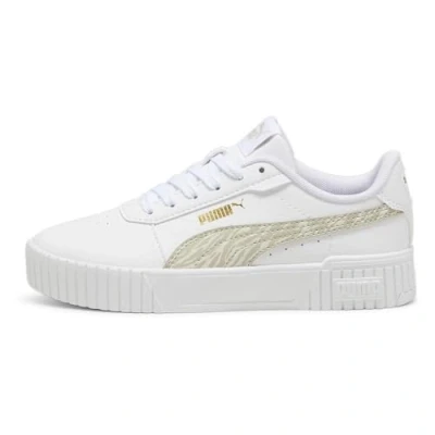 Immagine di PUMA Carina 2.0 Zebra JR, Sneaker, White Desert Dust Gold, 38.5 EU