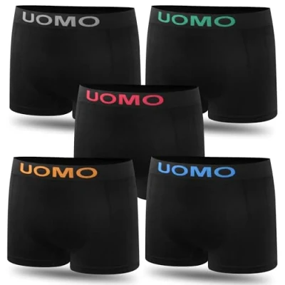 Immagine di L&amp;K Pacco da 5 Boxer Uomo Intimo Microfibra Toni Nero 1212 BL L/XL