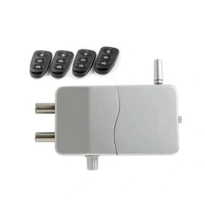 Immagine di ARREGUI CI10P AL Serratura di Sicurezza Invisibile per Porta con Allarme Antifurto 4 Telecomandi Elettronica Wireless Catenaccio Interno Argento