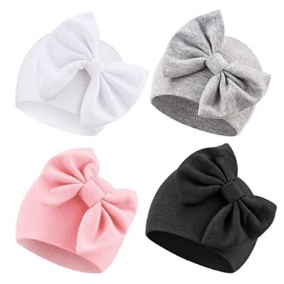 Immagine di DRESHOW Cappelli per Neonato Cappello da Ospedale Berretto con Fiocco 0 6 mesi