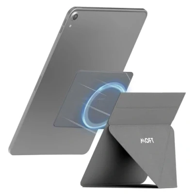 Immagine di MOFT Snap Supporto per tablet, Pieghevole e regolabile in verticale/paesaggio, iPad dal design ultra sottile scrivania, Compatibile con tablet da 9,7&quot; a 12,9&quot;, Grigio