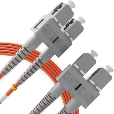 Immagine di BEYONDTECH Cavo Fibra Ottica SC a OM1 Multimodale Duplex (7 Metri) di Fibre Ottiche UPC/UPC 62.5/125 (LSZH)