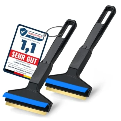 Immagine di L &amp; P Car Design L&amp;P A053 2 Raschietto per Ghiaccio 210 mm Murska in Ottone dalla Finlandia 90 (Nero Blu)