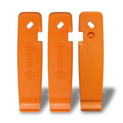 Immagine di SKS Germany LEVERMEN Leve per Pneumatici Set di 3 Accessori Bici (plastica Robusta ad Alte Prestazioni, incl. Chiave SV e spurgo AV, tacca Il Fissaggio al Raggio, Made in Germany), Arancione