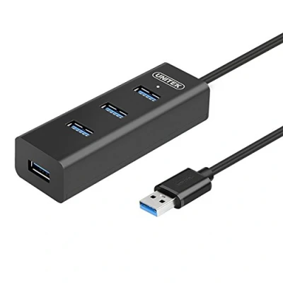 Immagine di Unitek Y 3089 (USB A, 4 porte), Docking station + Hub USB, Nero