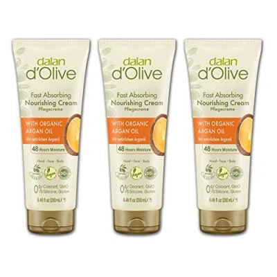 Immagine di Dalan d&#039;Olive Olio di Argan Crema nutriente Tubo da 250 ml Set 3
