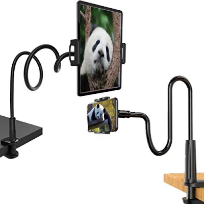 Immagine di LANTING Porta telefono ，Supporto Smartphone ，Porta letto ， Cellulare Supporto a Collo di Cigno Universale per Phone Tablet 360 Gradi Rotazione.