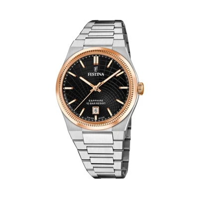 Immagine di Festina Orologio Uomo F20065/4 Swiss Made Rivé cassa di Acciaio inossidabile 316l Multicolore cinturino in Grigio