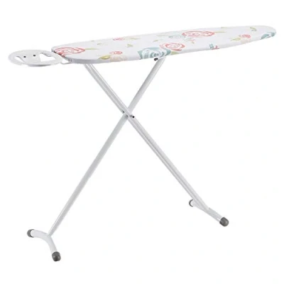 Immagine di Amazon Basics Asse da stiro con poggiaferro di forma ovale, classica, Piccola, Bianco, Floreale, 109 x 35 cm