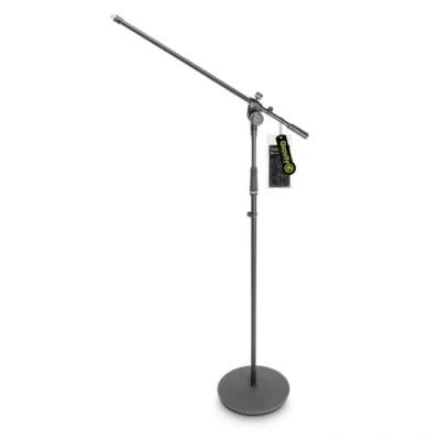 Immagine di Gravity MS 2321 B Asta microfonica con base tonda e portamicrofono a 2 punto