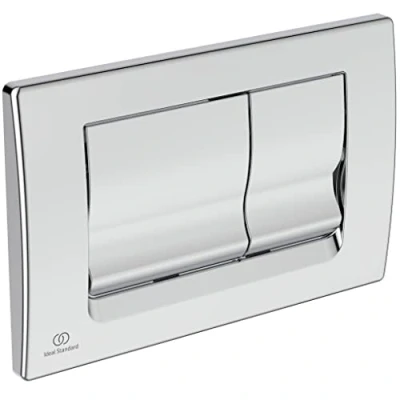 Immagine di Ideal Standard SOLEA M1, Piastra di comando meccanica WC, Placca azionamento per cassette risciacquo doppio scarico, Cromato