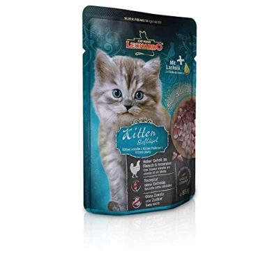 Immagine di Leonardo Finest Selection Buste 32 x 85 g Alimento umido per gatti Kitten Pollame