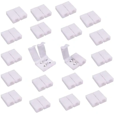 Immagine di LitaElek 20pcs Connettore LED 2 Pin per Striscia SMD 5050/5630 Monocolore Larga 10mm, Strip Connector Rapido Nastro Poli Adattatore Banda Adapter