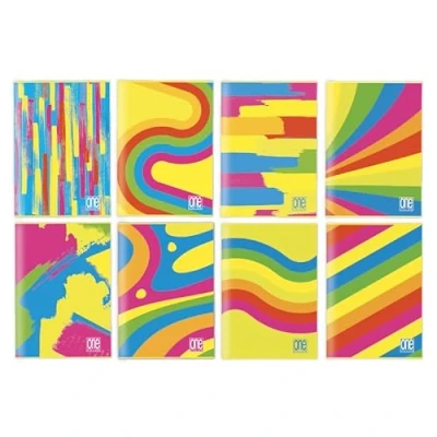 Immagine di Blasetti 10 Maxi quaderni One Color FANTAFLUO con Jolly Page. Carta da 80gr, 80 facciate + risguardo,copertina 7 colori fluo plastifazione opaca,pacco contenente assortititi Quadretti 5M