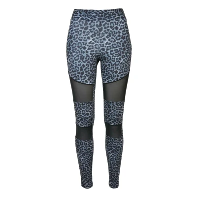 Immagine di Urban Classics TECH MESH AOP Leggings, Donna, Taglia: XL, Snowleo
