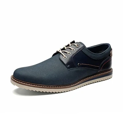 Immagine di Bruno Marc Scarpe Eleganti Derby Stringate Uomo Vintage Elegante Basse Allacciare Nero,Size 42,Blu,SBOX2213M E