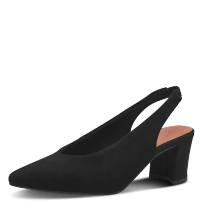 Immagine di MARCO TOZZI Décolleté Slingback Donna in Pelle con Tacco a Blocco, Nero (Schwarz), 40 EU
