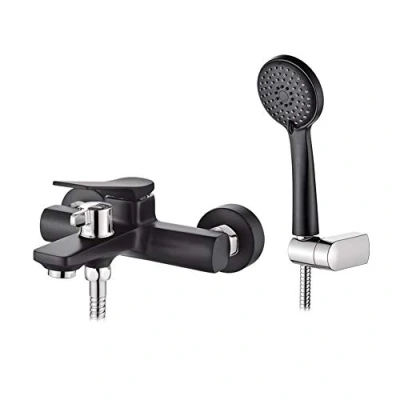Immagine di Ibergrif M13004B Rubinetto per Vasca Da Bagno Miscelatore Monocomando Doccia con Doccetta, Supporto e Flessibile