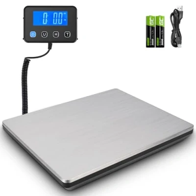 Immagine di Apritsce Bilancia Pesa Pacchi, 50g 200kg Postale, Digitale con Hold e Funzione Tara per Affari Bagagli Ufficio, Piattaforma in Acciaio Inossidabile, Display LCD Esterno