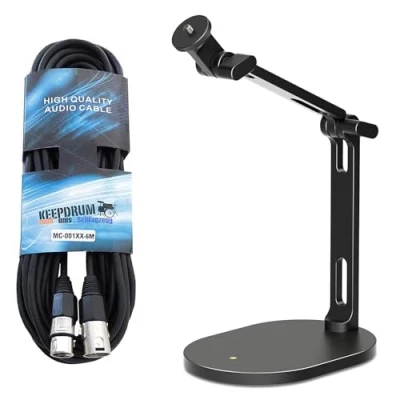 Immagine di Rode DS 2 Treppiede per microfono, braccio da scrivania + cavo XLR Keepdrum