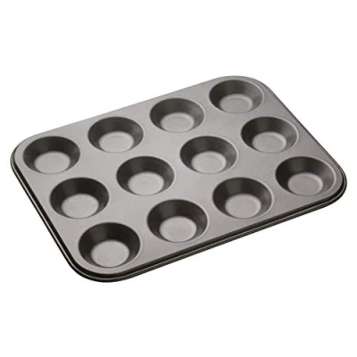 Immagine di MasterClass Teglia per 12 Muffin / Cupcake Antiaderente, 32 cm x 24 Grigio