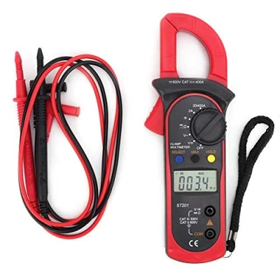 Immagine di Pinza amperometrica digitale, Multimetro automatico ST201 Amp Volt corrente Resistenza tensione c.c./c.a. Tester a diodi Rilevamento senza